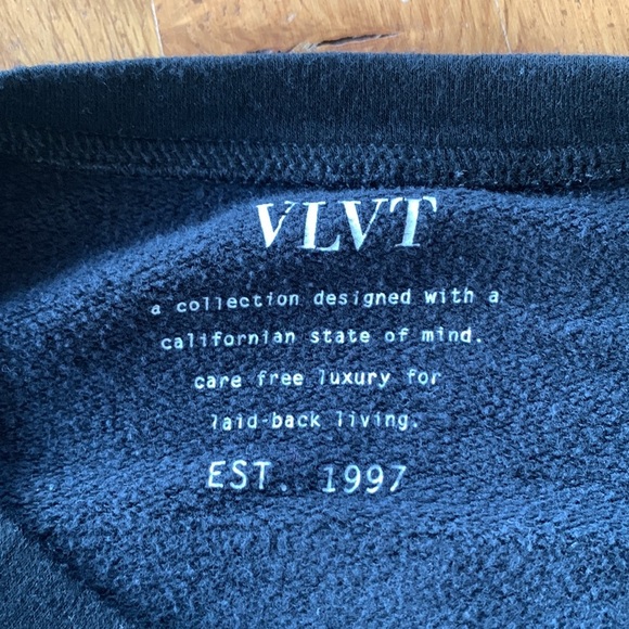 Velvet by Graham & Spencer Danica Black w/ Red  Stripe Sweatshirt Women’s Size S - Picture 7 of 10